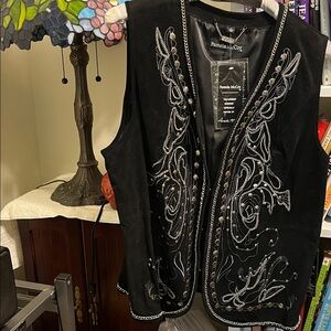 Pamela McCoy Black Embellished Vest